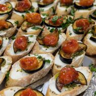 Aubergine & Pesto Crostini